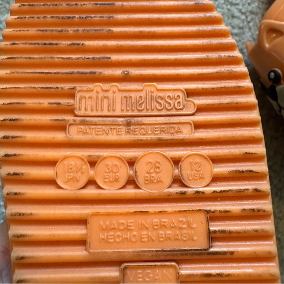 Mini Melissa Kids Orange Cat Shoes - Picture 6 of 6